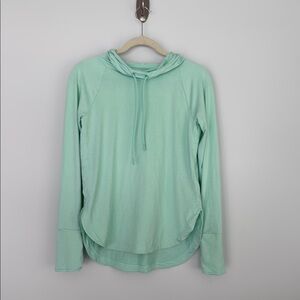 Athleta Mint Green Long Sleeve Tie Front Hoodie